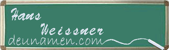 Hans Weissner Visitenkarte